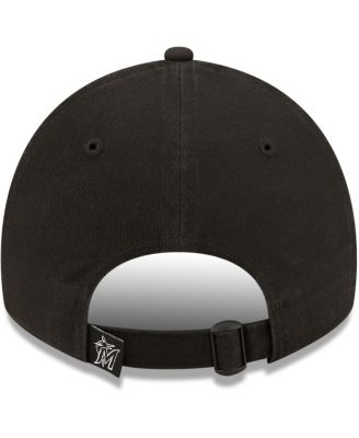 Women's Miami Marlins Black on Black Core Classic II 9TWENTY Adjustable Hat