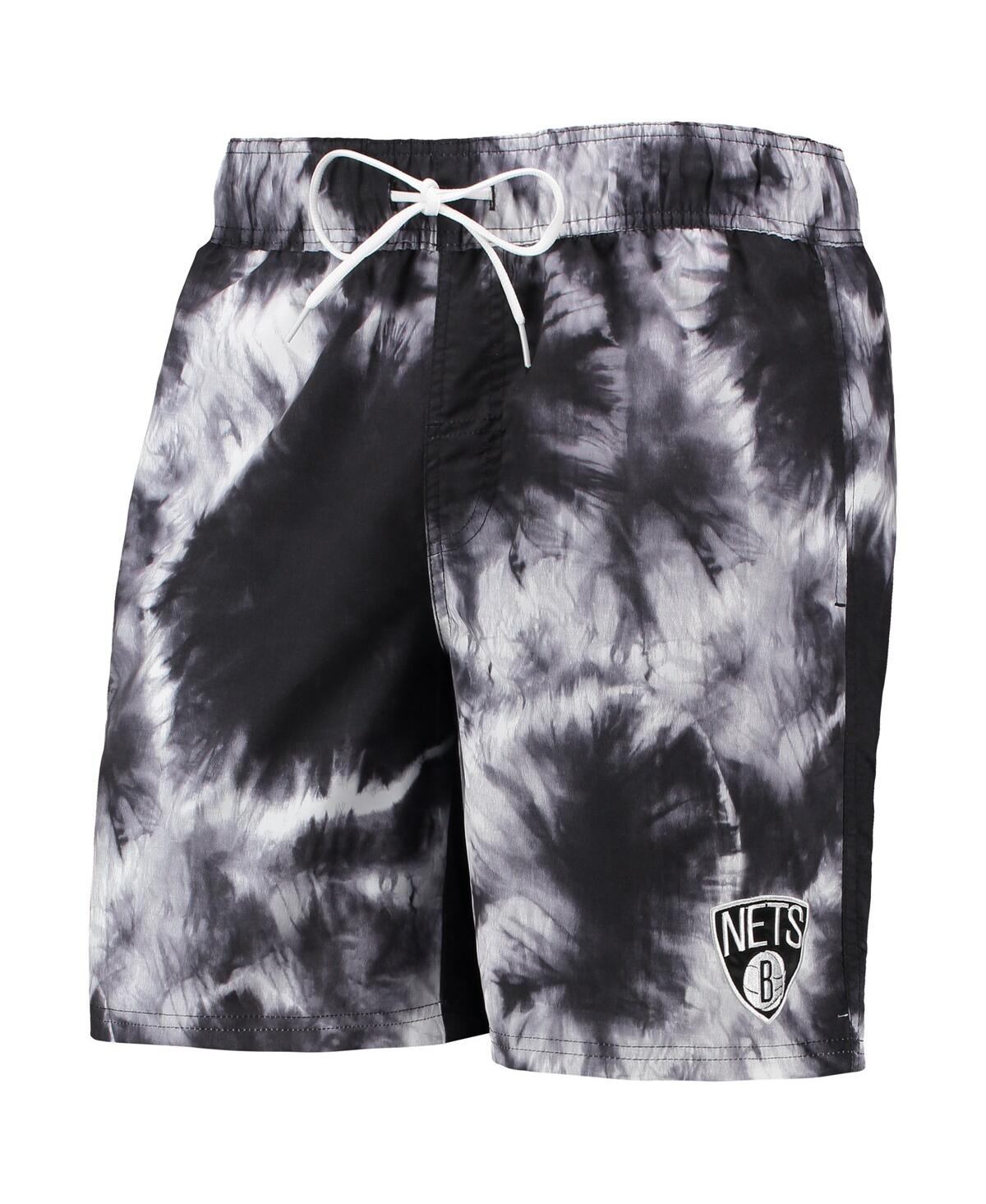 G-iii Sports By Carl Banks Black Brooklyn Nets Splash Volley Swim Shorts In Black