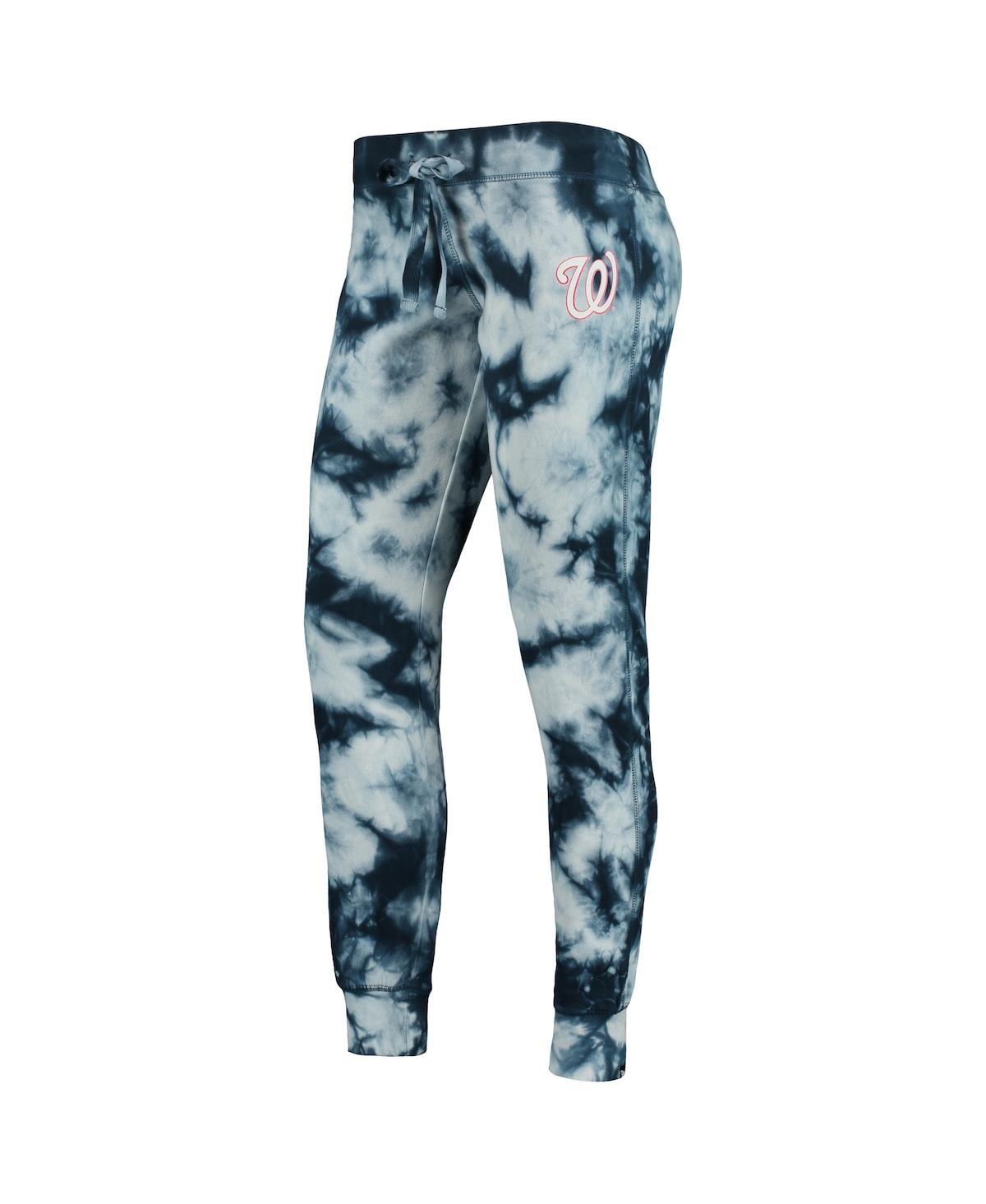 NEW ERA WOMEN'S NEW ERA NAVY WASHINGTON NATIONALS TIE-DYE JOGGER PANTS 