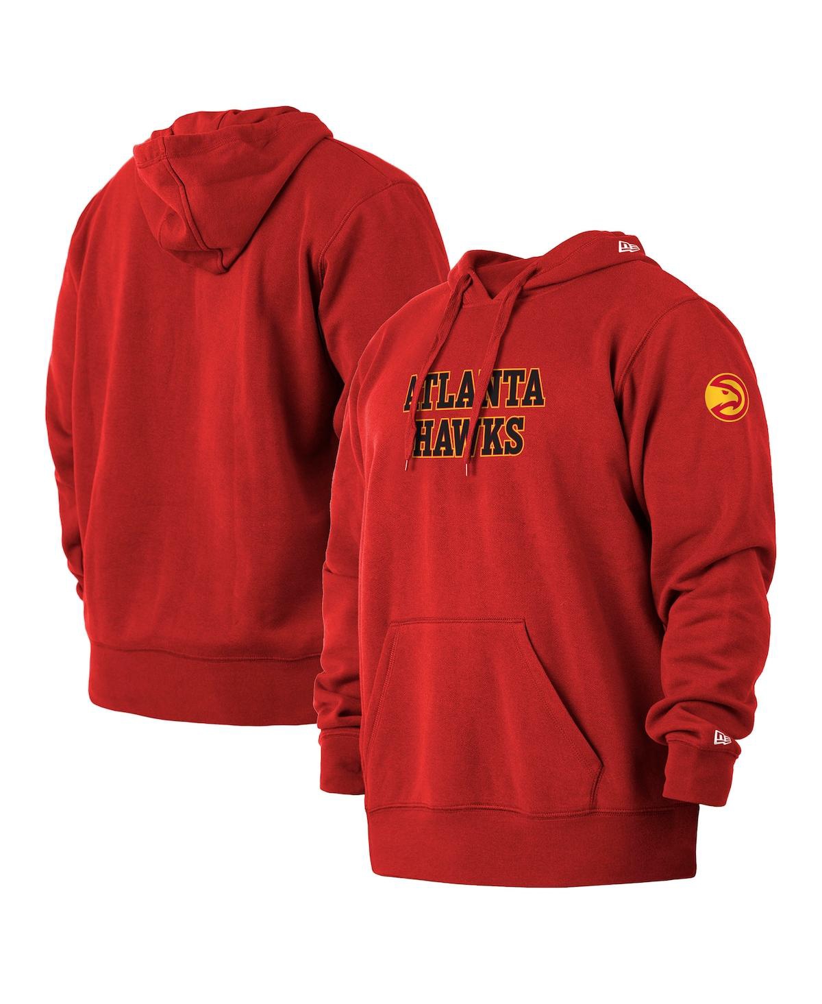 Men's New EraAtlanta Hawks 2021/22 City Edition Big and Tall Pullover Hoodie - Red