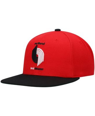 Men's Red and Black Portland Trail Blazers Hardwood Classics Snapback Hat