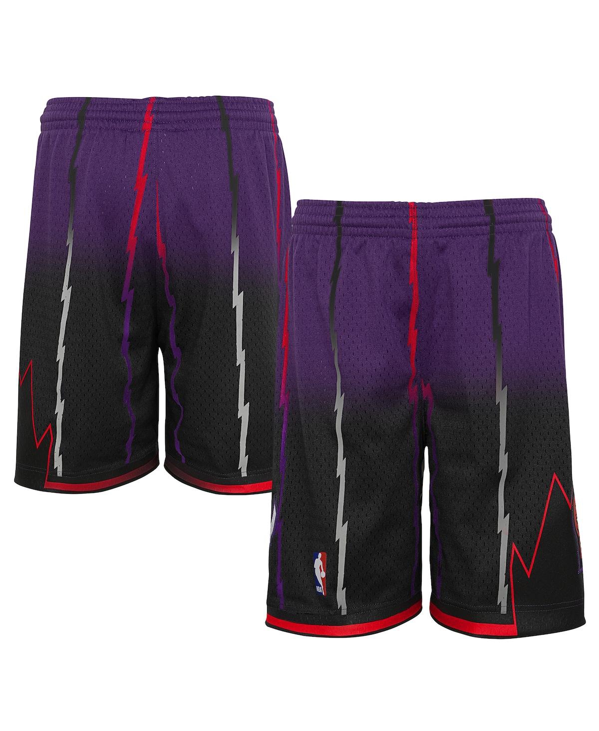 Big Boys Mitchell & Ness Black Toronto Raptors 1998/99 Hardwood Classics Fadeaway Reload 3.0 Swingman Shorts - Black
