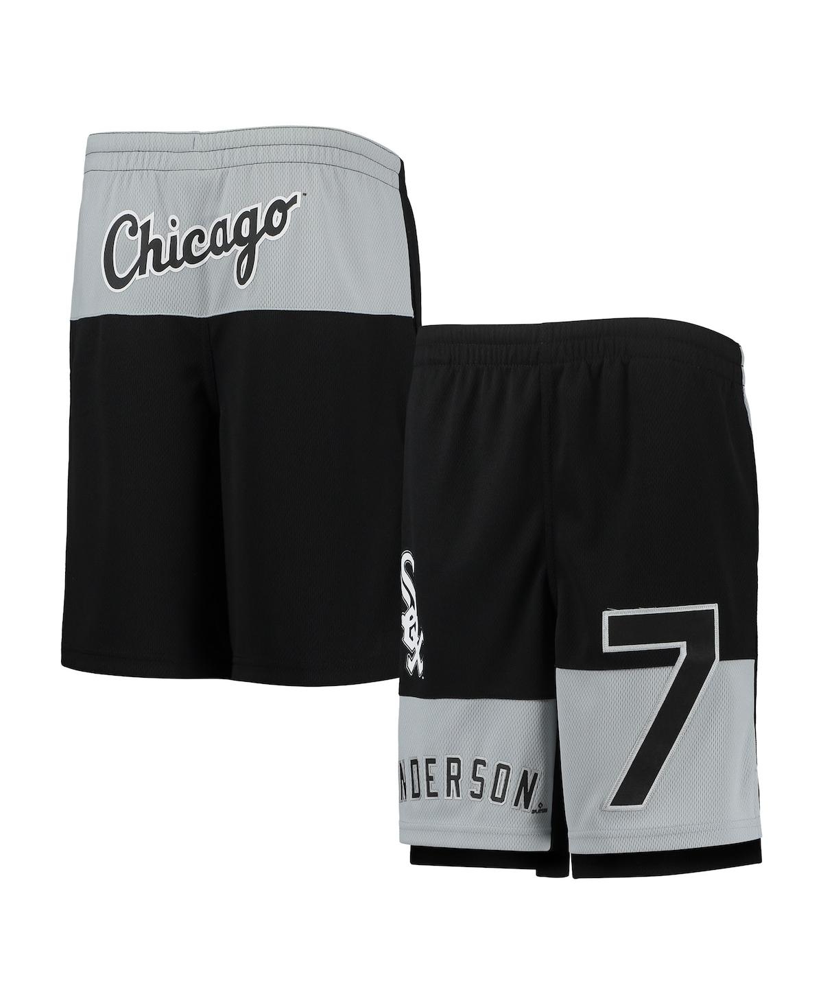 OUTERSTUFF BIG BOYS TIM ANDERSON BLACK CHICAGO WHITE SOX PANDEMONIUM NAME AND NUMBER SHORTS