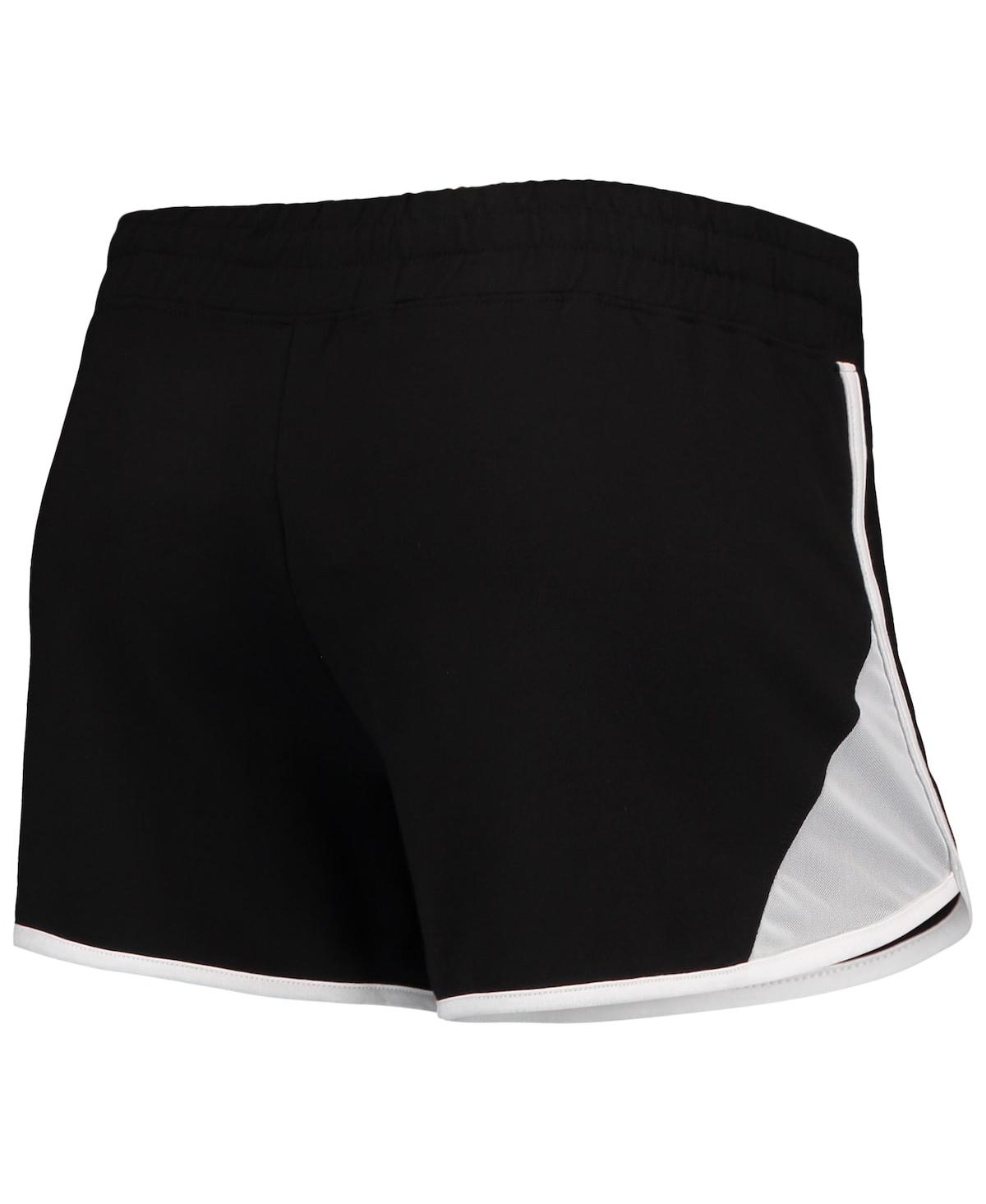 NEW ERA WOMEN'S NEW ERA BLACK OAKLAND ATHLETICS STRETCH FRENCH TERRY SHORTS 