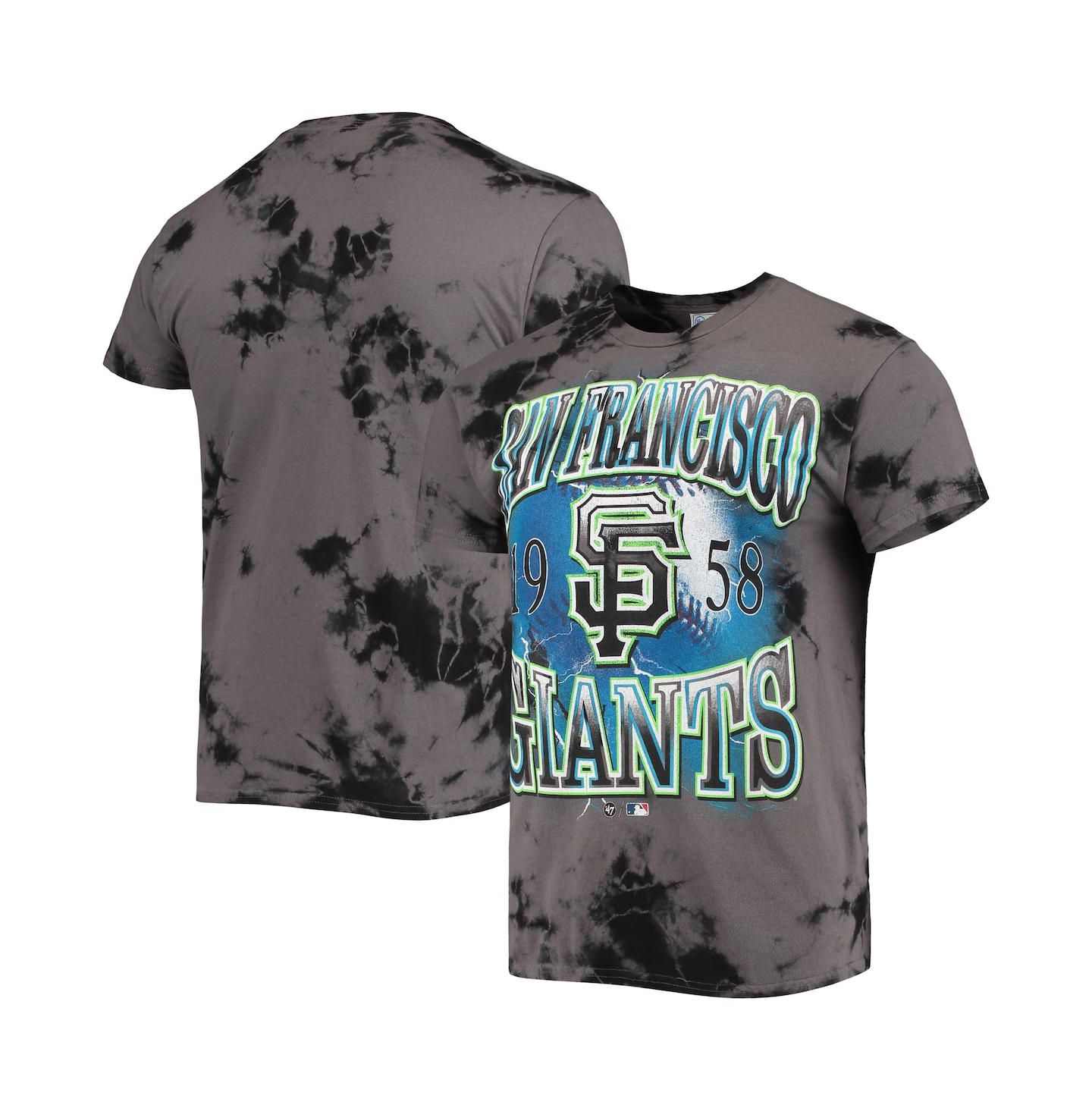 Мужская футболка '47 Brand Charcoal San Francisco Giants Wonder Boy Vintage-Like Tubular — фото 1