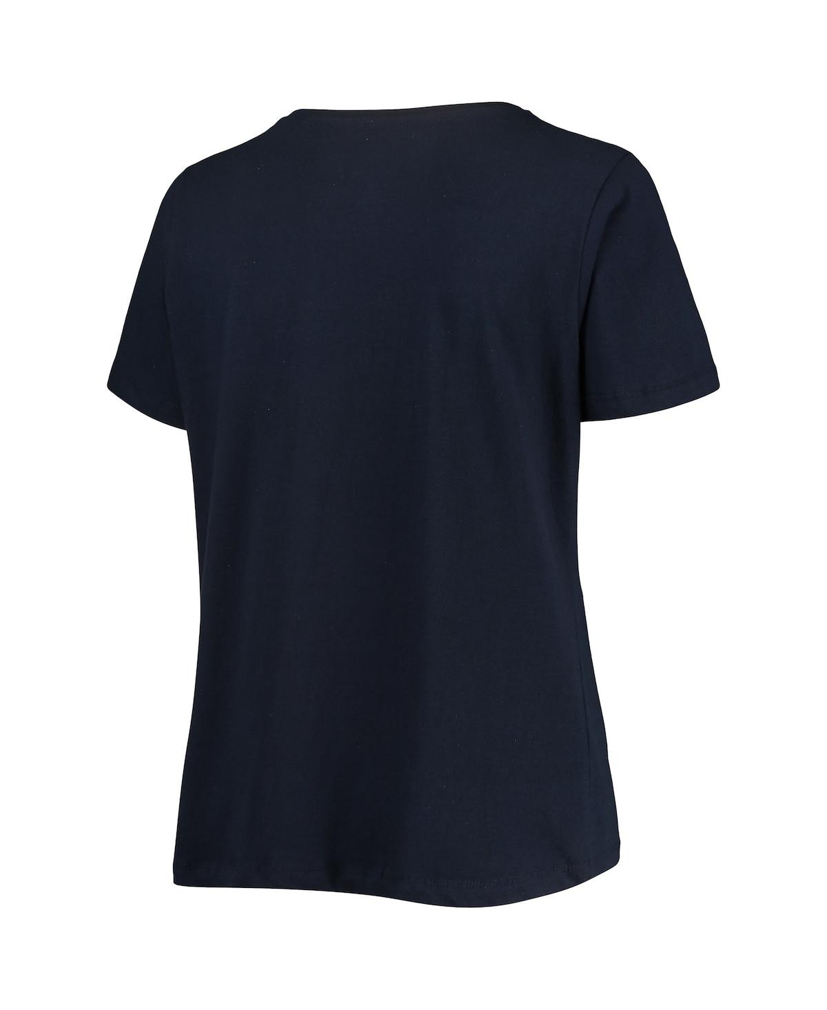 New Era Women's Royal Los Angeles Dodgers Plus Space Dye Raglan V-Neck  T-shirt