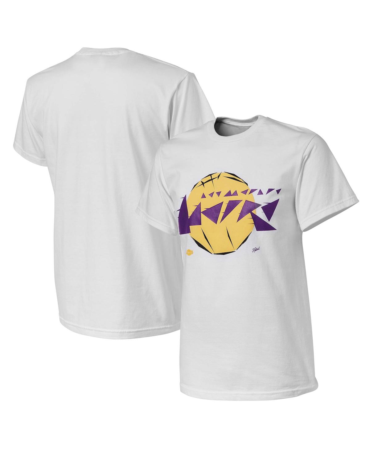 Men's Nba x Naturel White Los Angeles Lakers No Caller Id T-shirt - White