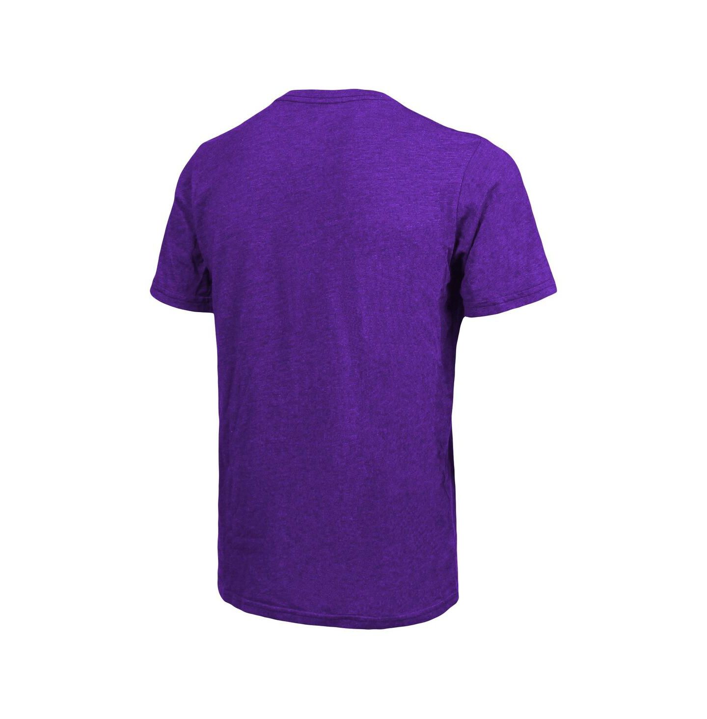 Мужская футболка Majestic Threads Heathered Purple Phoenix Suns Ball Hog Tri-Blend — фото 3