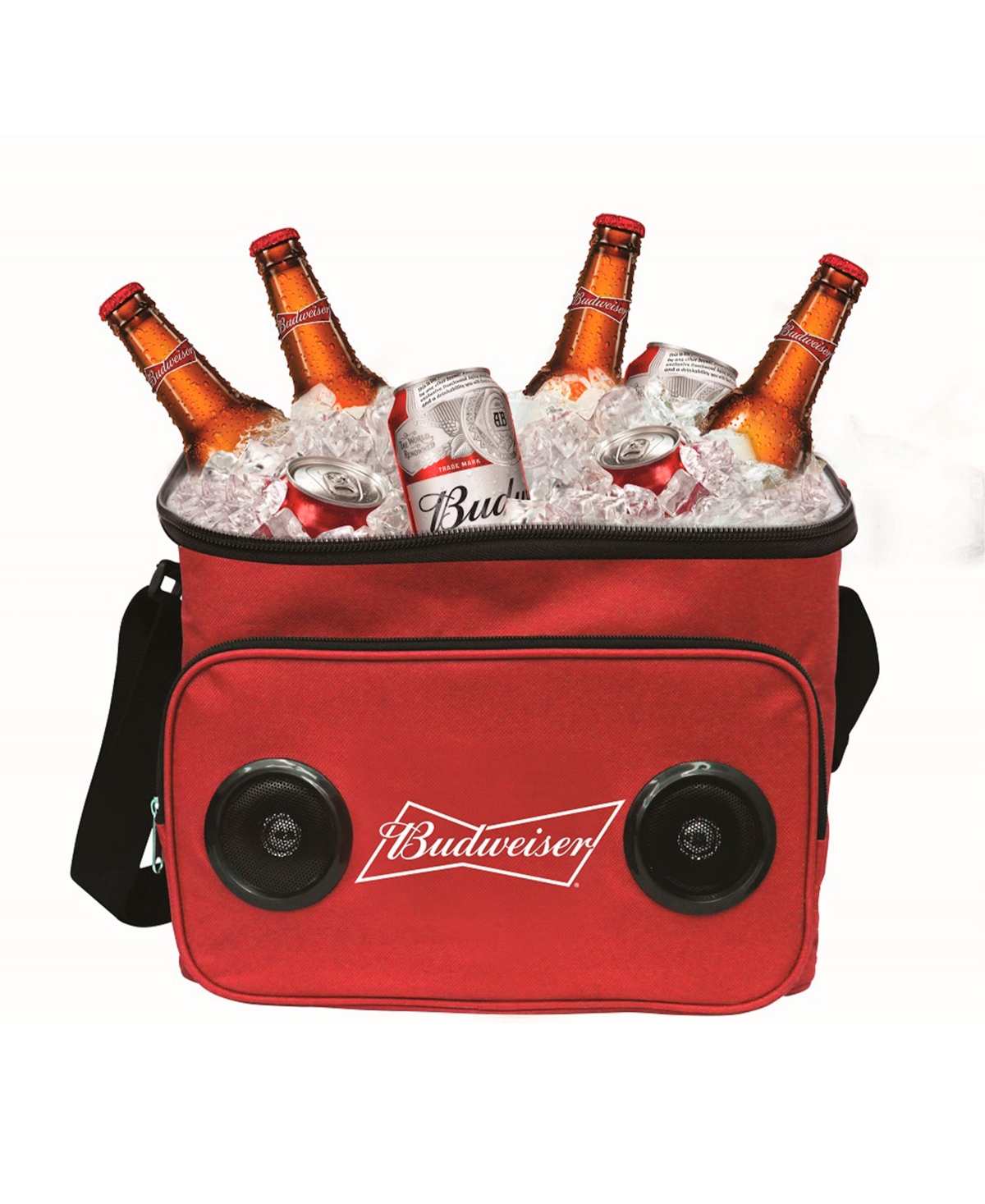 Gabba Goods Budweiser Bluetooth Speaker Cooler Bag In Red