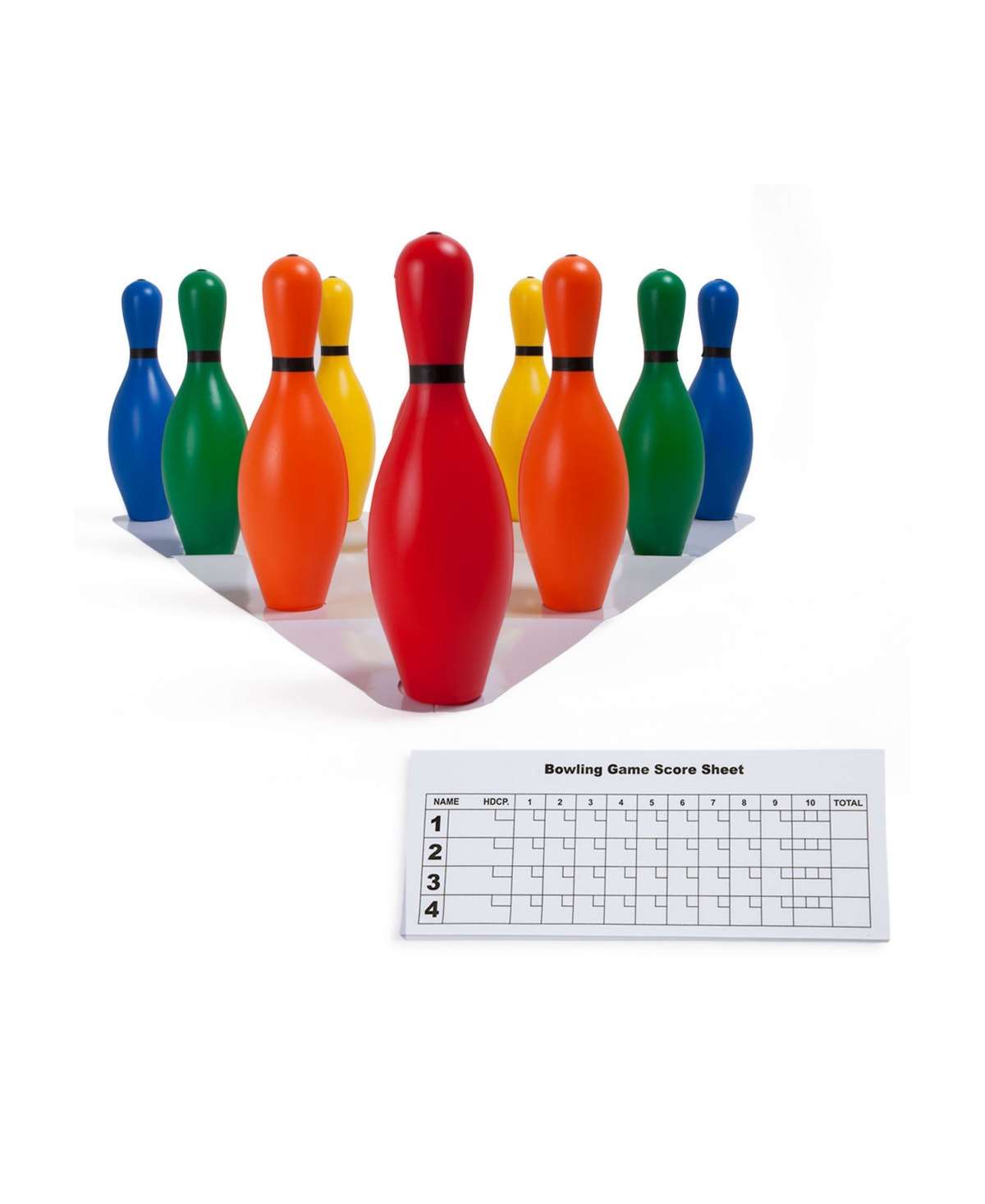 Champion Sports Bowling Pin Set, 12 Piece In Royal,green,orange,red,yellow