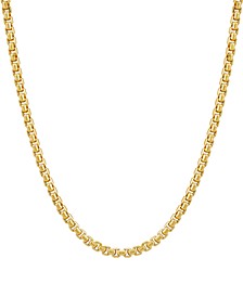 Rounded Box Link 20" Chain Necklace in 10k Gold