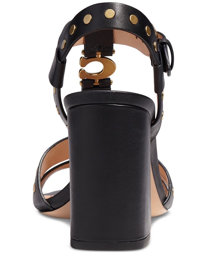 COACH Women's Margaret Studded City Sandals & Reviews Sandals Shoes