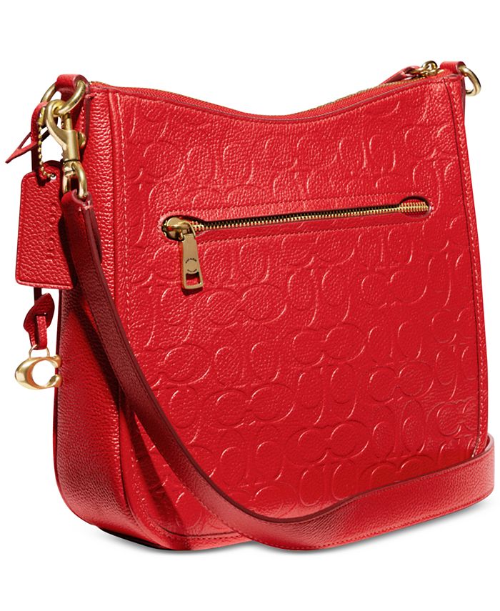 COACH Embossed Signature Leather Chaise Crossbody & Reviews Handbags
