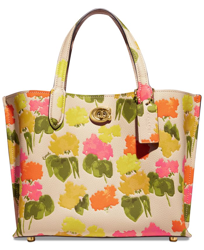 COACH Floral Printed Leather Willow Tote 24 & Reviews - Handbags &  Accessories - Macy's