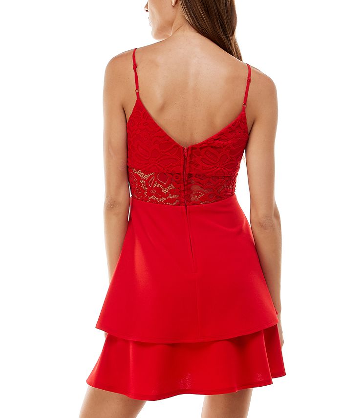 B Darlin Juniors' LaceCorset Tiered Dress Macy's