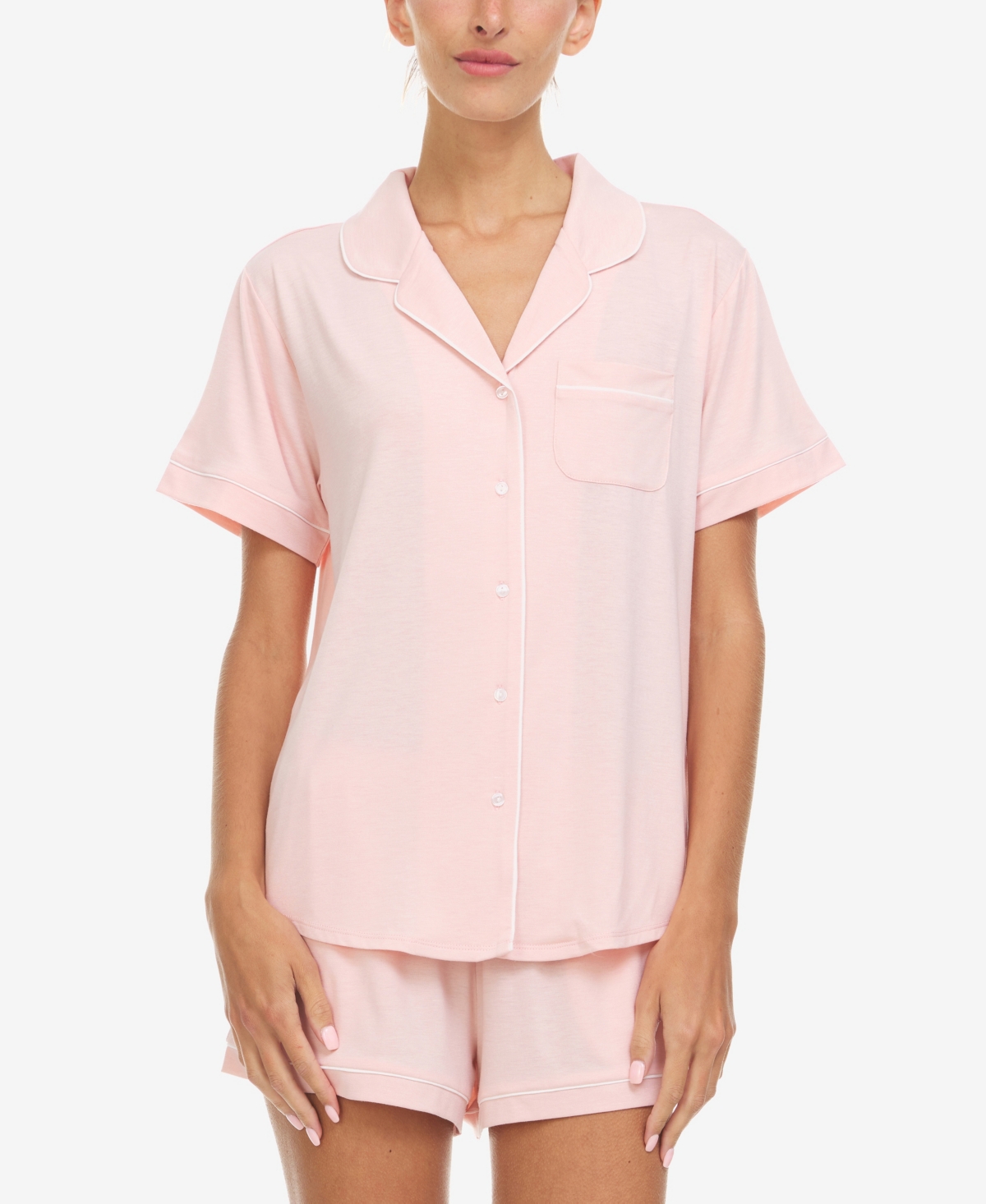 Flora By Flora Nikrooz Annie Shirt & Shorts 2-piece Pajama Set In Rose