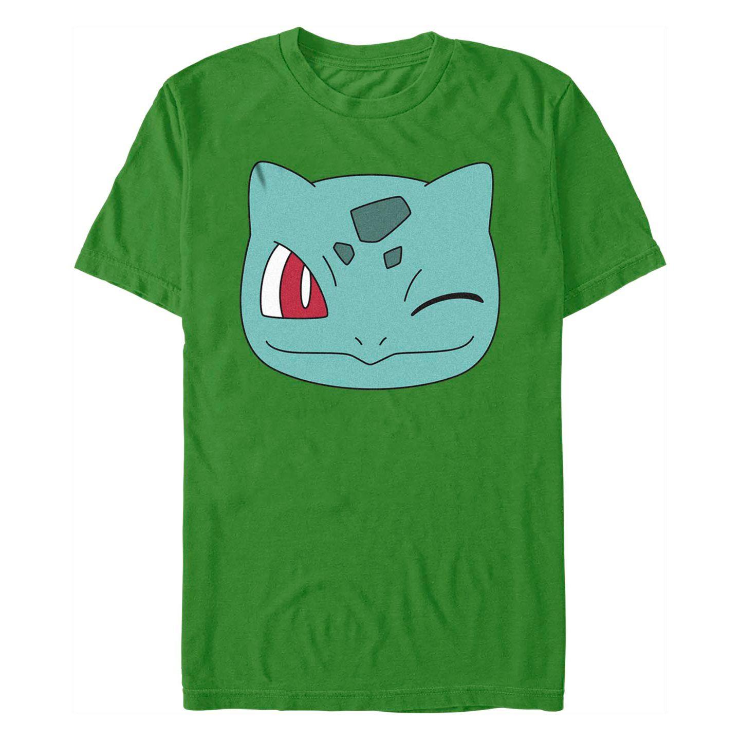 Мужская футболка Fifth Sun Pokemon Bulbasaur Face Short Sleeve, цвет: Kelly — фото 1