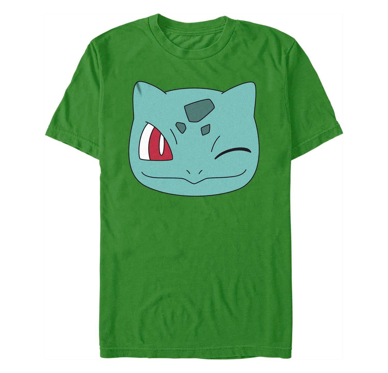 Men's Pokemon Bulbasaur Face Short Sleeve T-shirt