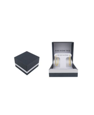 Crystal Post Hoop Earrings