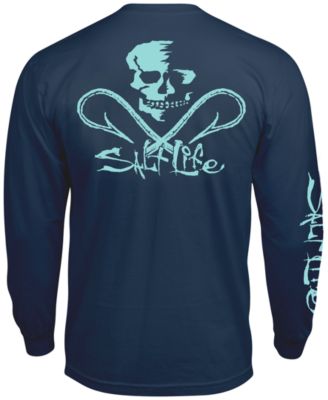 Salt Life - Men's Skull & Hooks Logo Graphic Long-Sleeve T-Shirt