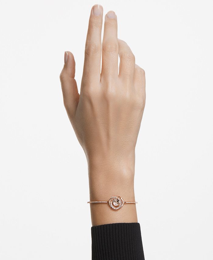 Swarovski Rose GoldTone Crystal Spiral Bangle Bracelet Macy's