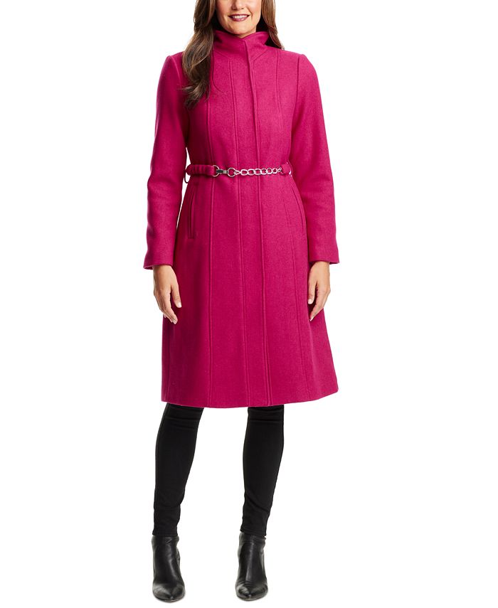 Vince Camuto Women's Chain Belted Maxi Coat & Reviews Coats & Jackets