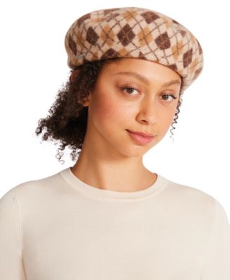 Steve Madden - Knit Argyle Beret