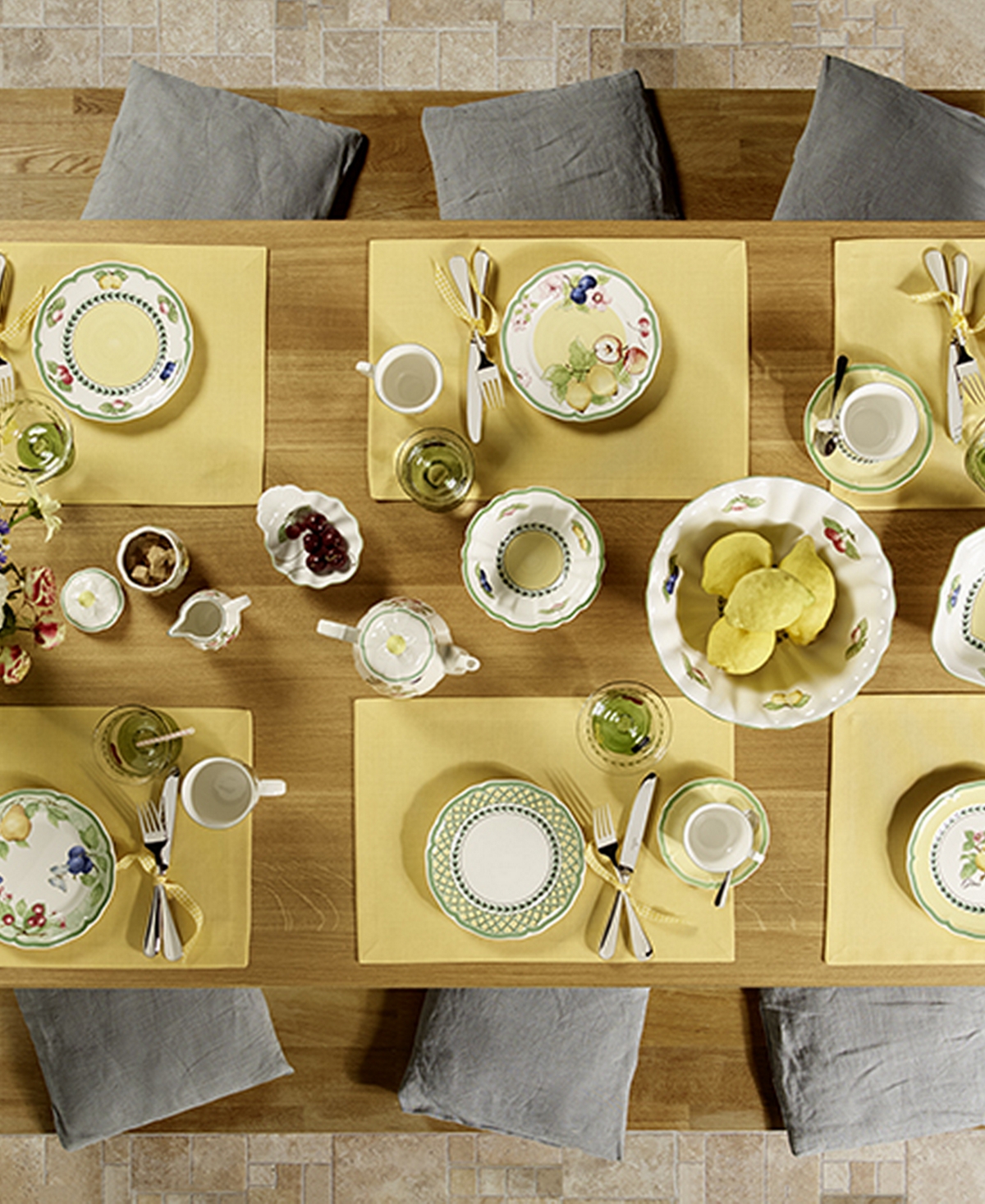 Villeroy & Boch French Garden Rim Soup Bowl, Premium Porcelain