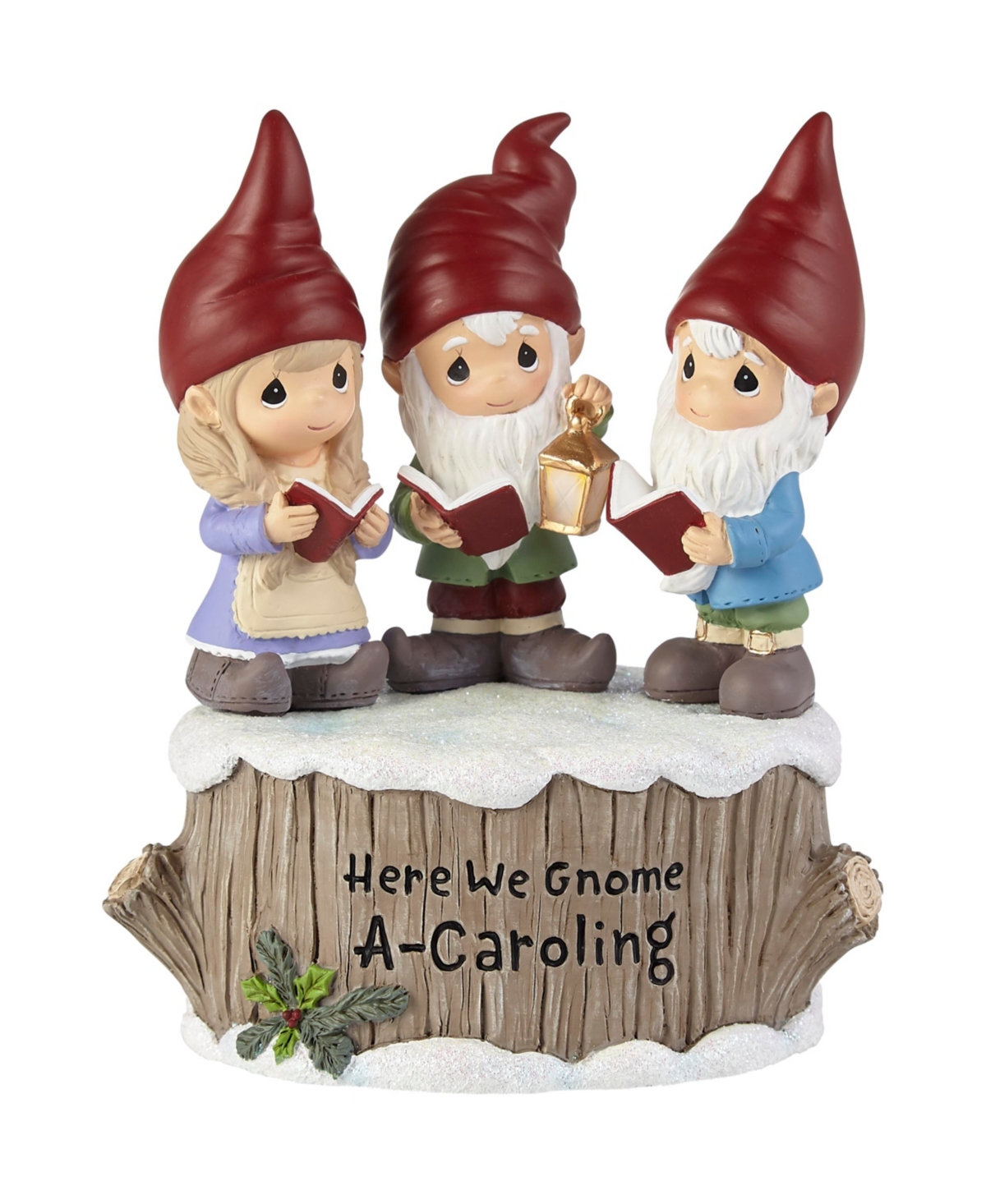221107 Here We Gnome a Caroling Musical Figurine - Multicolor