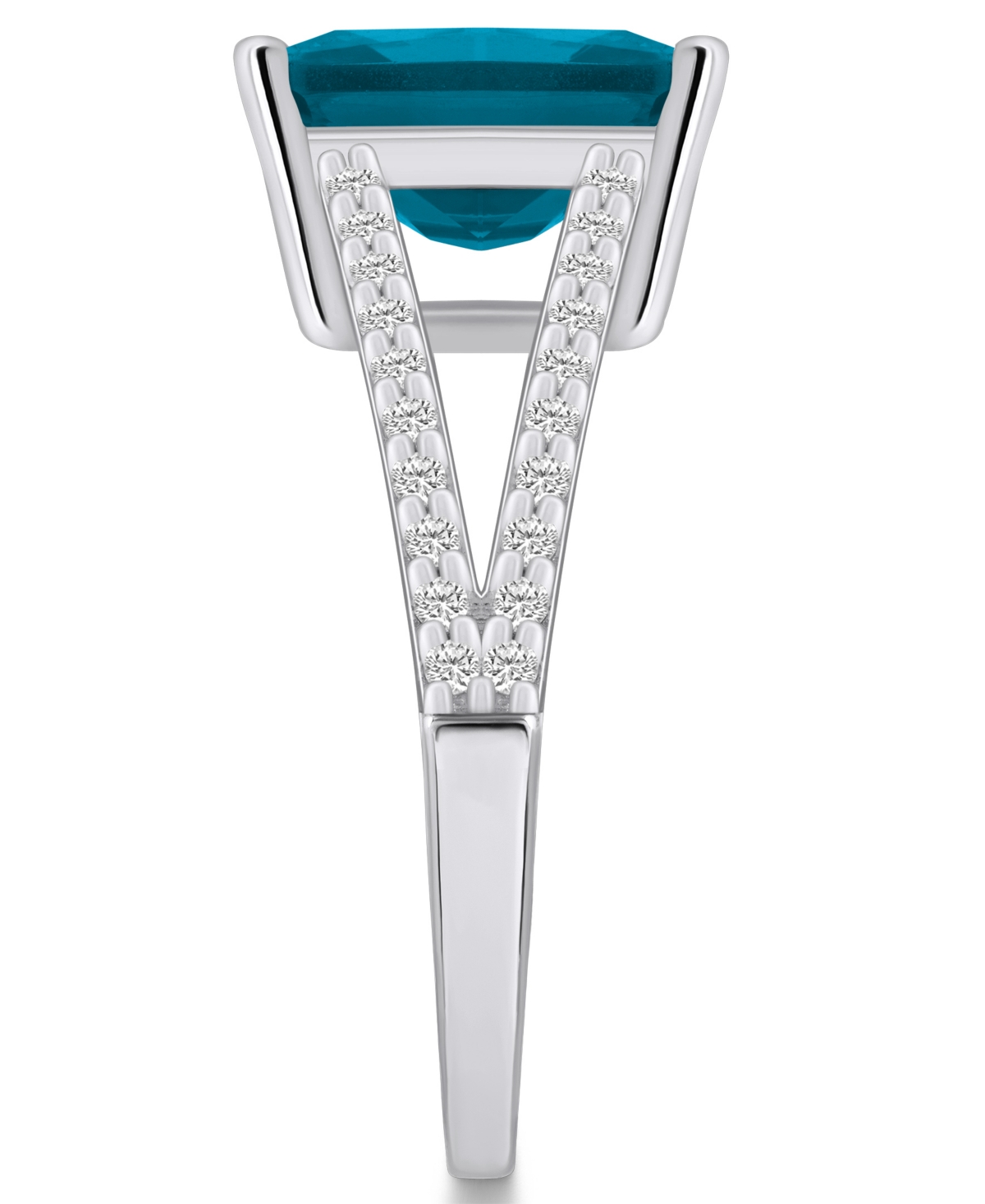 Macy'sand Diamond Accent Ring in 14K White Gold - London Blue Topaz