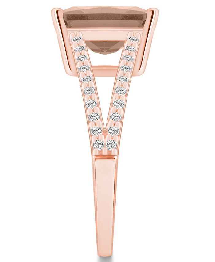 Macy's Morganite and Diamond Accent Ring in 14K Rose Gold - Macy's