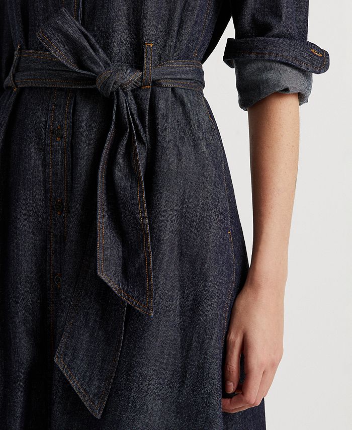 Lauren Ralph Lauren Denim A-Line Shirtdress - Macy's