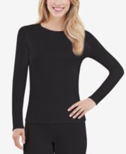Cuddl Duds ClimateRight Women's Stretch Fleece Long Sleeve Base Layer Top -  Crew Neck - XS Black at  Women's Clothing store