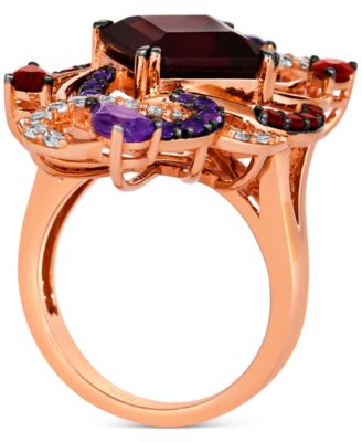 Crazy Collection&reg; Multi-Gemstone Swirling Statement Ring (8-1/4 ct. t.w.) in 14k Rose Gold
