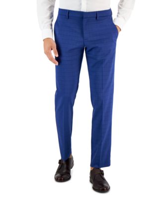 Perry Ellis Portfolio - Men's Slim-Fit Tonal Check Dress Pants