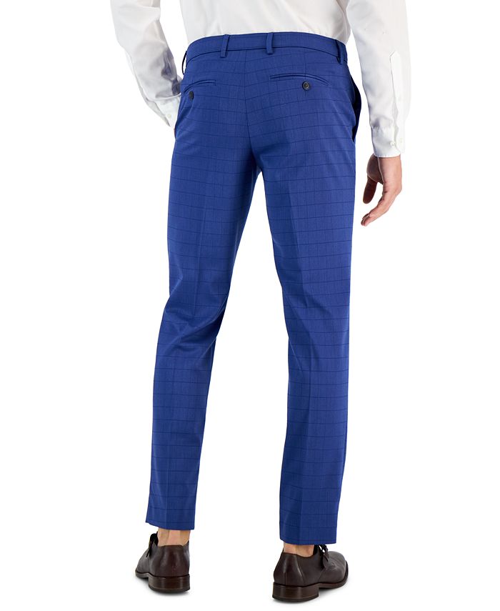 Perry Ellis Portfolio Men's SlimFit Tonal Check Dress Pants Macy's
