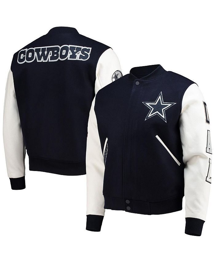 Pro Standard Men's Navy, White Dallas Cowboys Logo Varsity FullZip