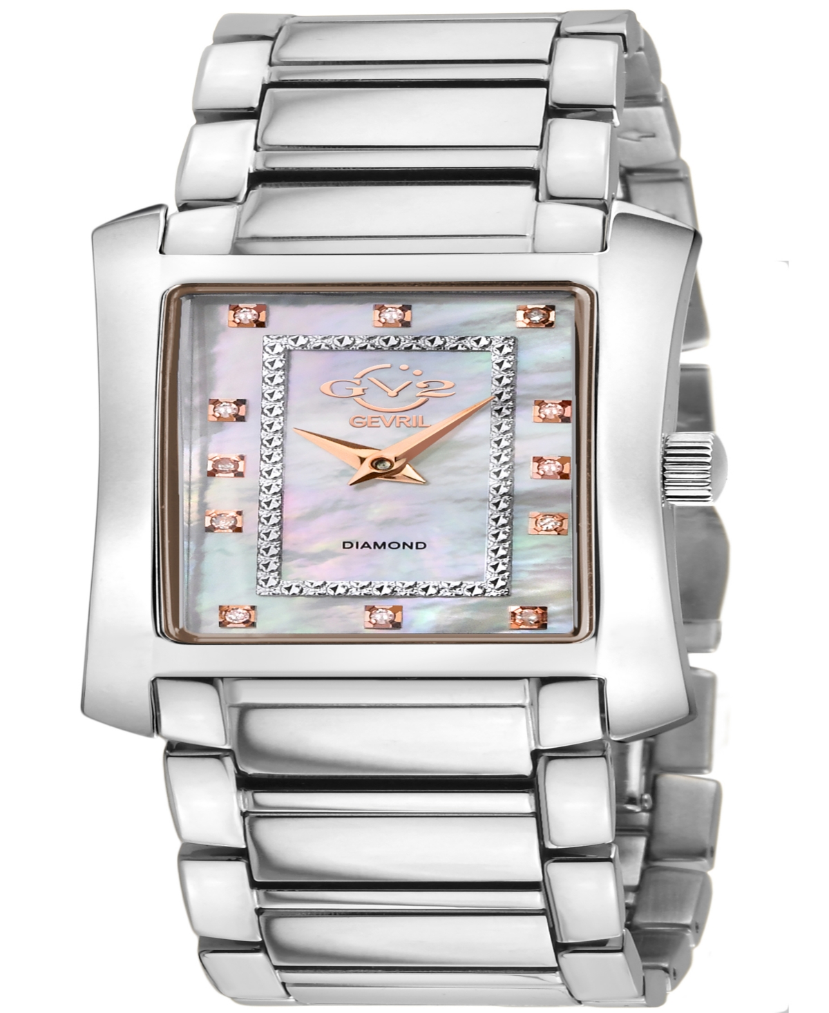 Gevril Women's Luino Swiss Quartz Silver-Tone Stainless Steel Bracelet Watch 29mm