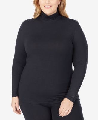 Cuddl Duds - Plus Size Softwear with Stretch Turtleneck