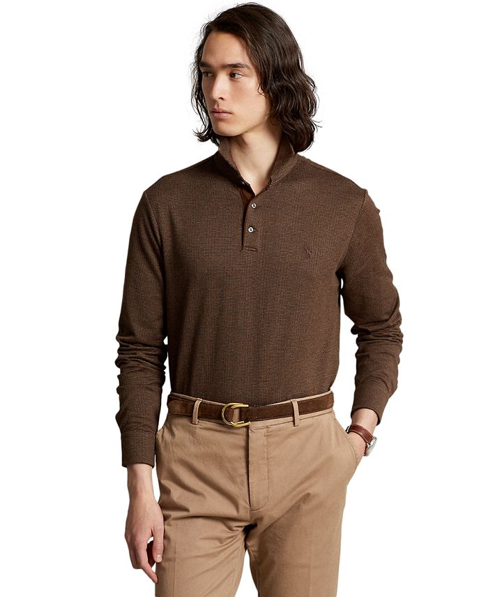 Polo Ralph Lauren Men's Custom Slim Fit Jersey Popover Shirt & Reviews -  Polos - Men - Macy's