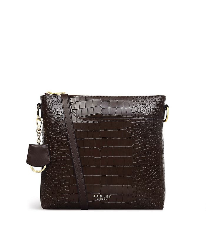 Radley London Women's Pockets 2.0 Faux Croc Small Zip Top Crossbody