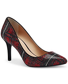 Women's Zitah Embellished Pointed Toe Pumps, Created for Macy's