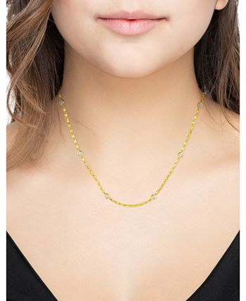 Macy's diamond station necklace sale