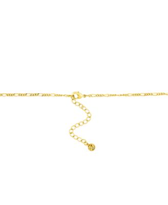 Cubic Zirconia Rectangle Stone Station Necklace