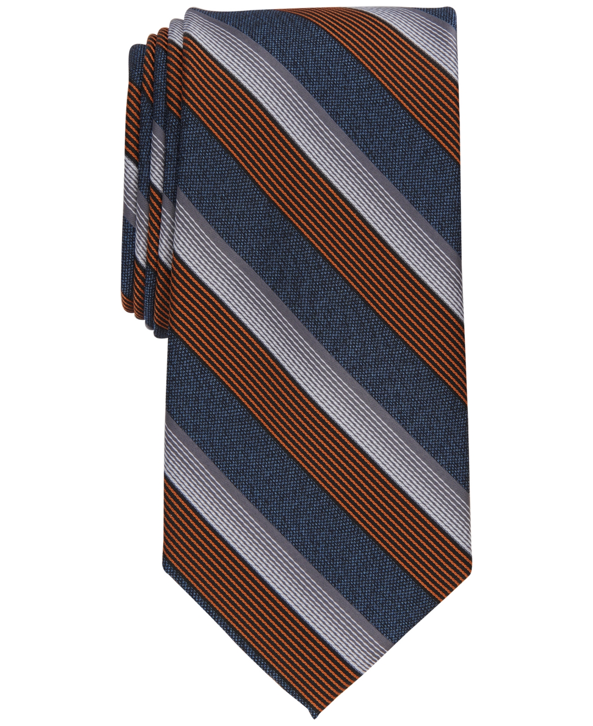 Perry Ellis Men's Preston Classic Stripe Tie In Orange