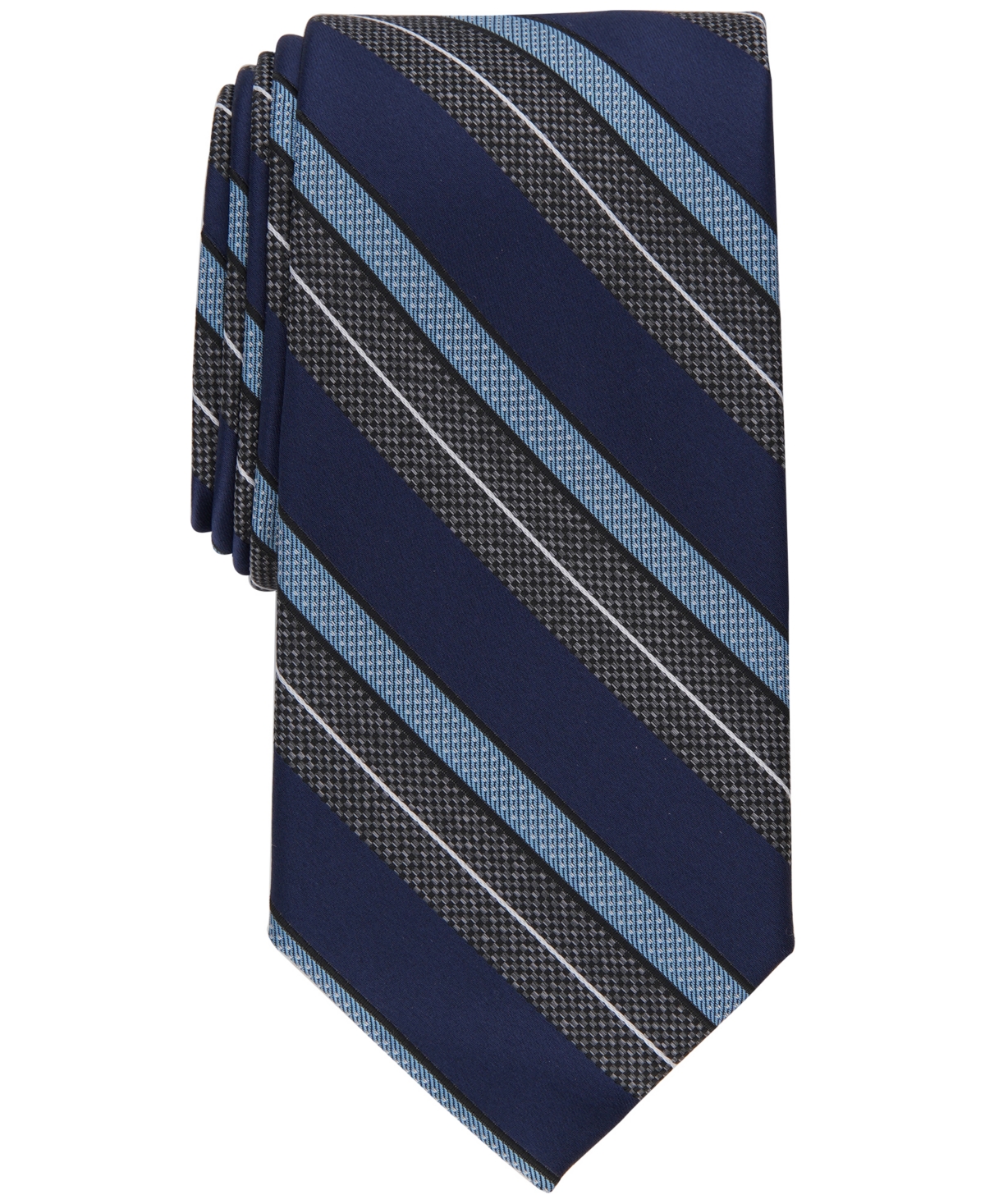 Perry Ellis Men's Covington Classic Stripe Tie In Navy