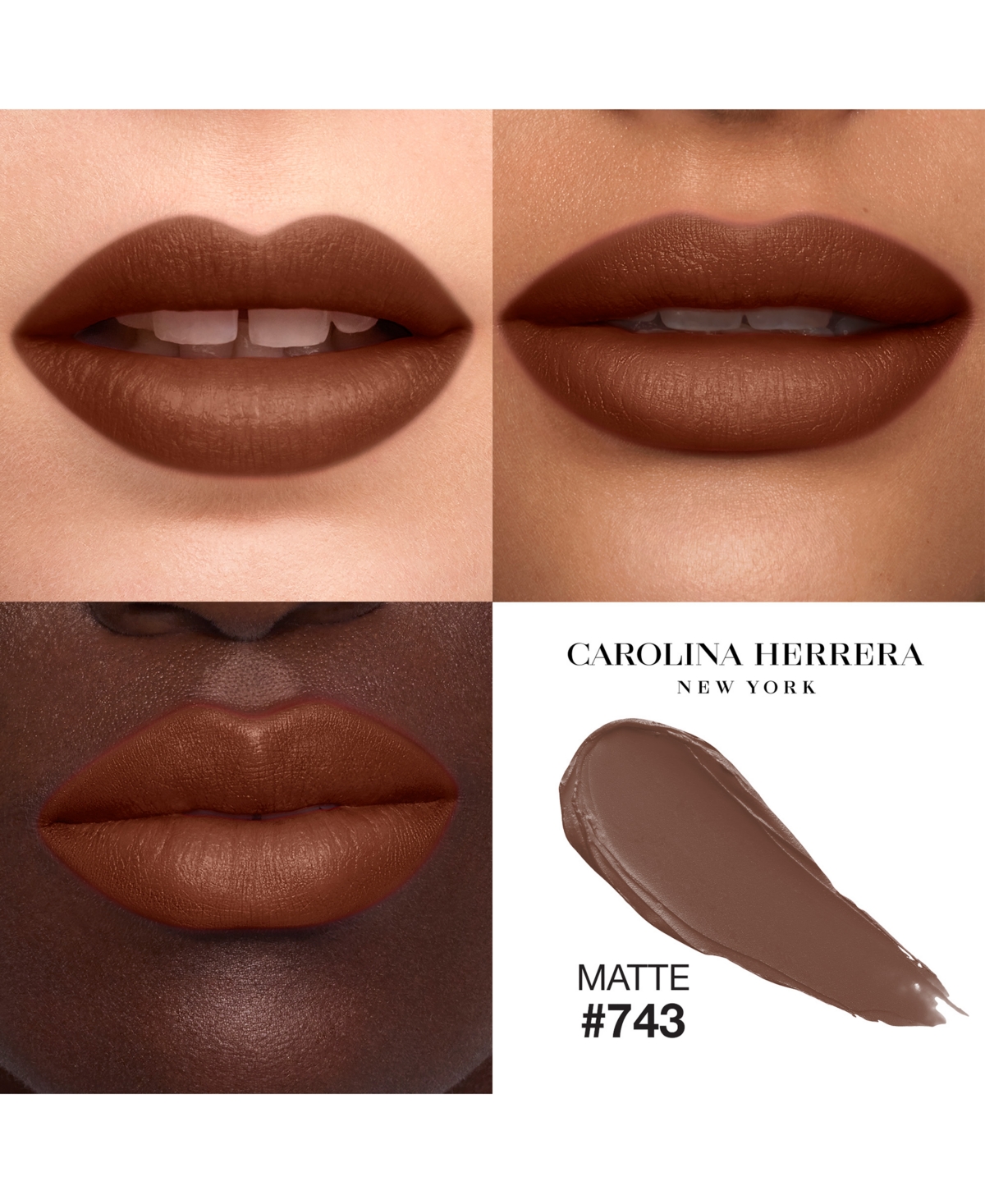 Carolina Herrera Fabulous Kiss Blur Matte Lipstick Refill - 743 Sweet Brown (Chocolate)
