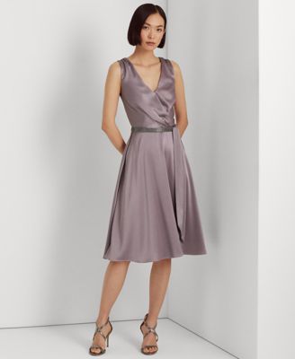 Belted fashion cocktail dress