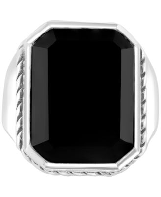 EFFY&reg; Men's Onyx Ring in Sterling Silver