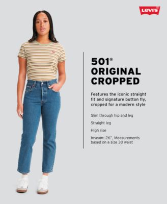 501® Cropped Straight-Leg High Rise Jeans